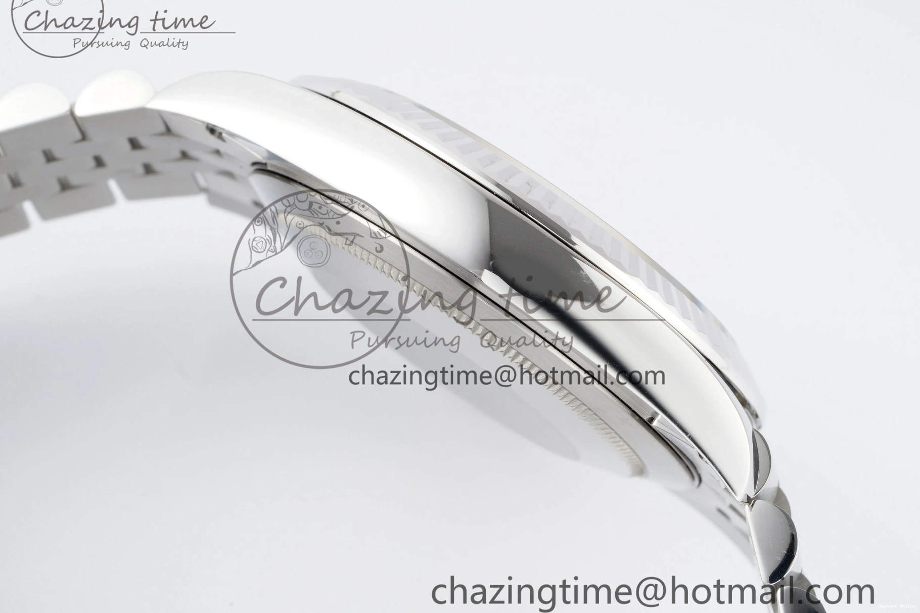 0410 DateJust 41 SS Fluted Bezel KING 1:1 Best Edition 904L Steel Gray Green Roman Dial on Jubilee Bracelet VR Contemporary 2204